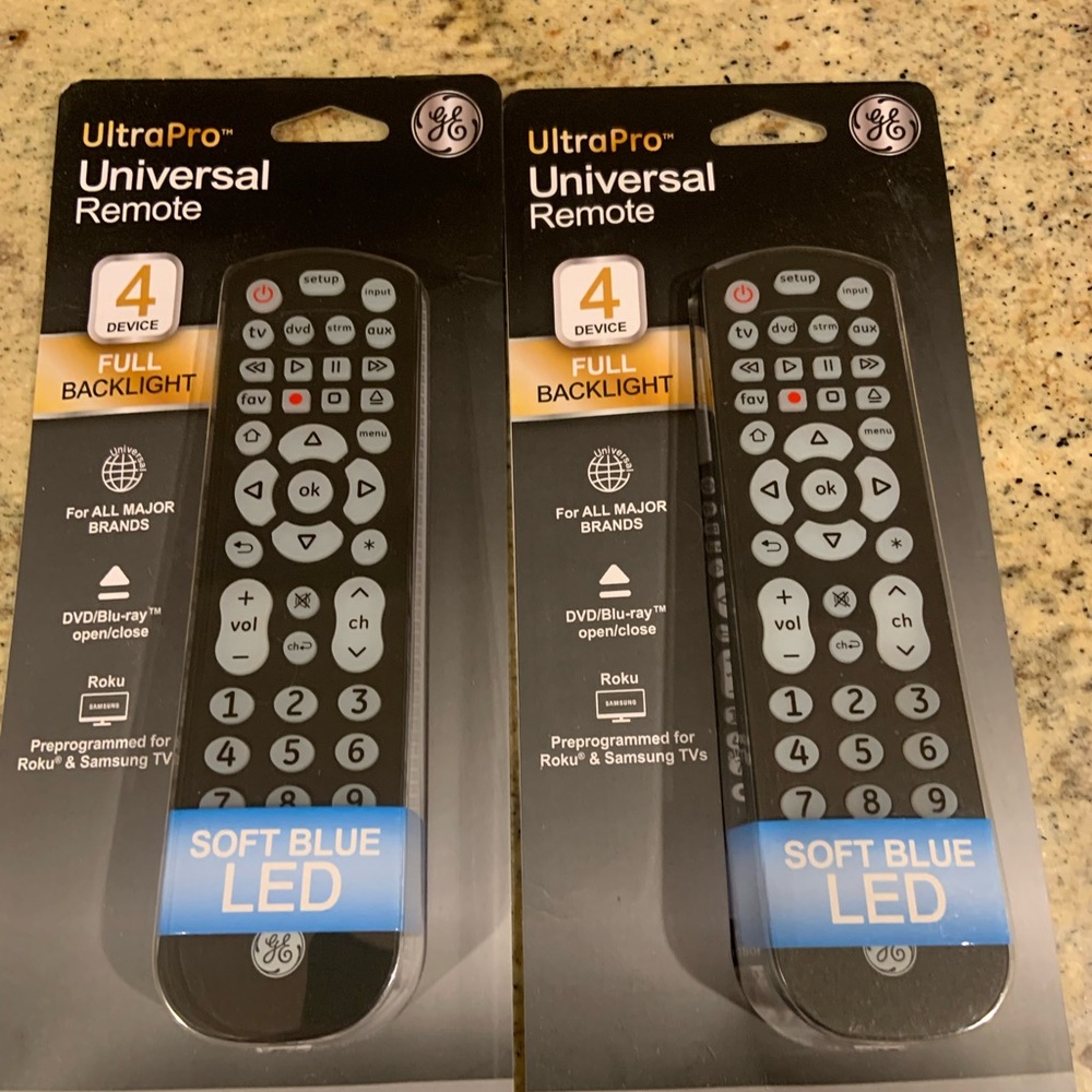 Black and Blue Universal Remote with LED Accents